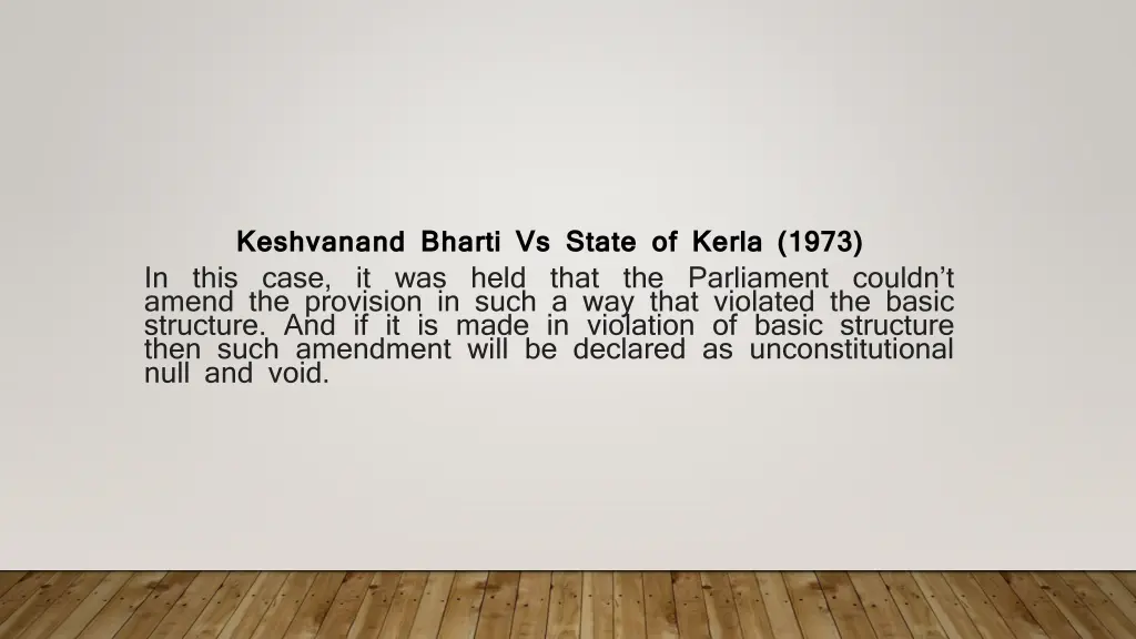 keshvanand bharti vs state of kerla 1973 in this