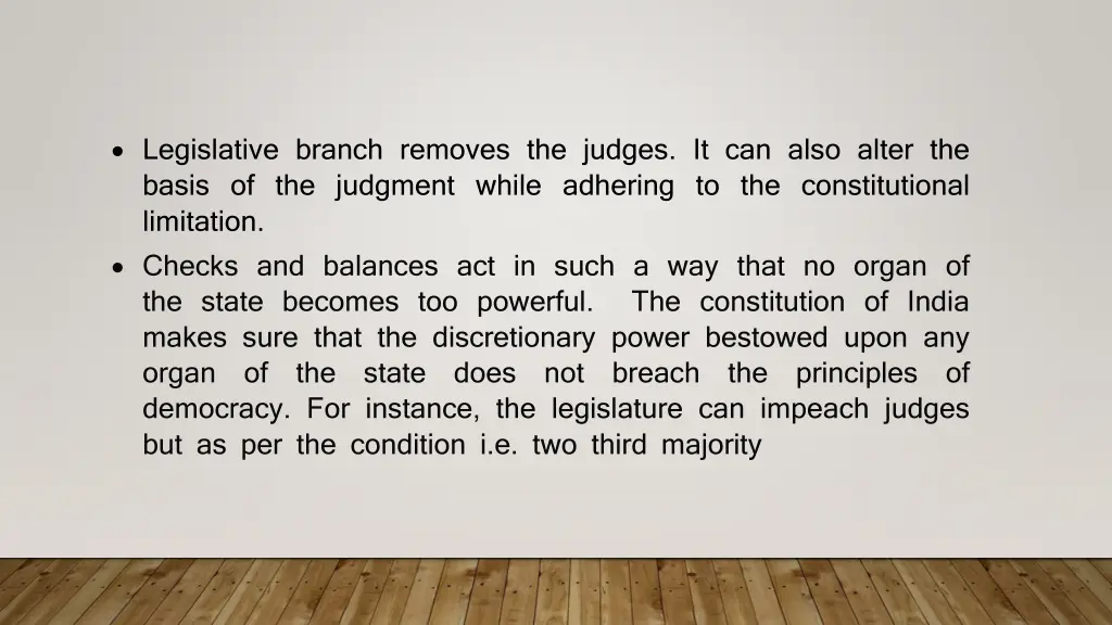 legislative branch removes the judges it can also