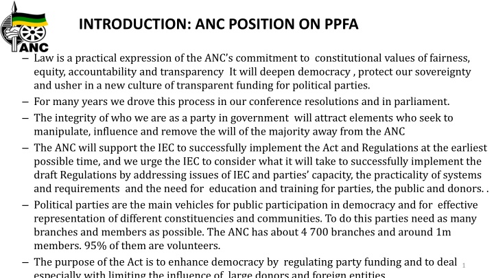 introduction anc position on ppfa