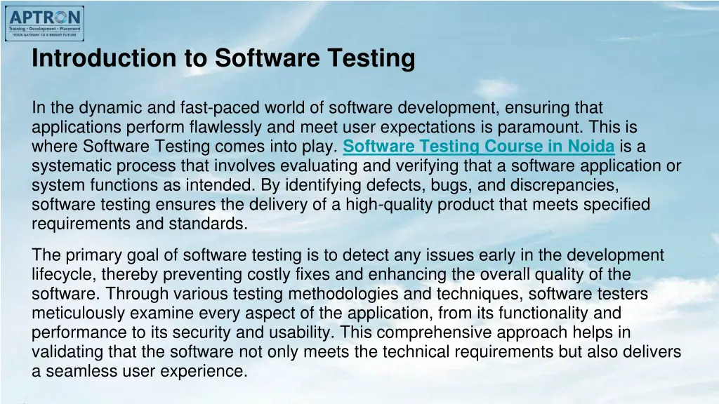 introduction to software testing