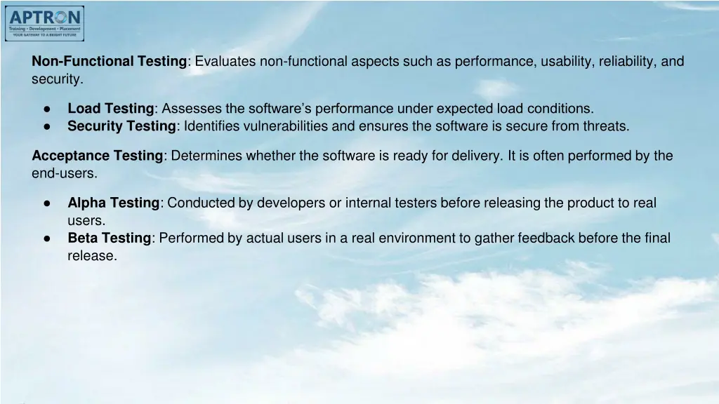 non functional testing evaluates non functional