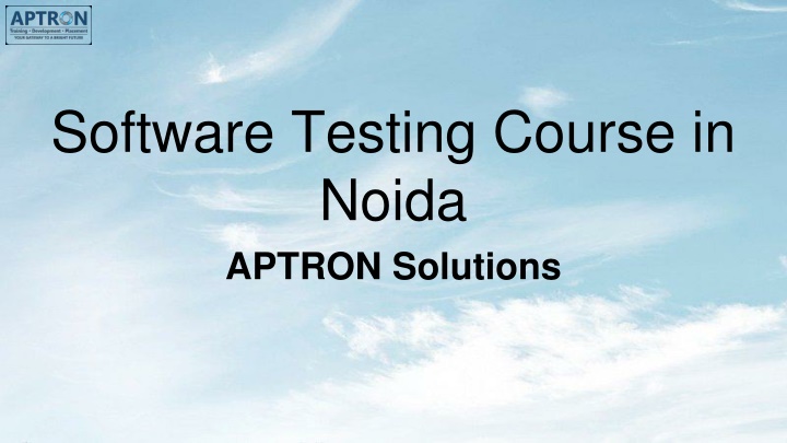 software testing course in noida aptron solutions