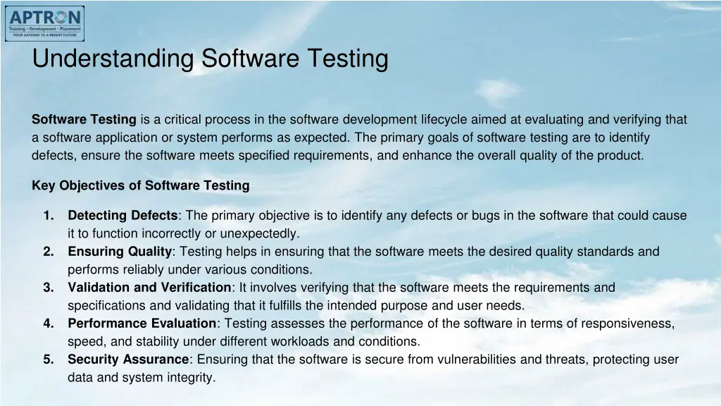 understanding software testing