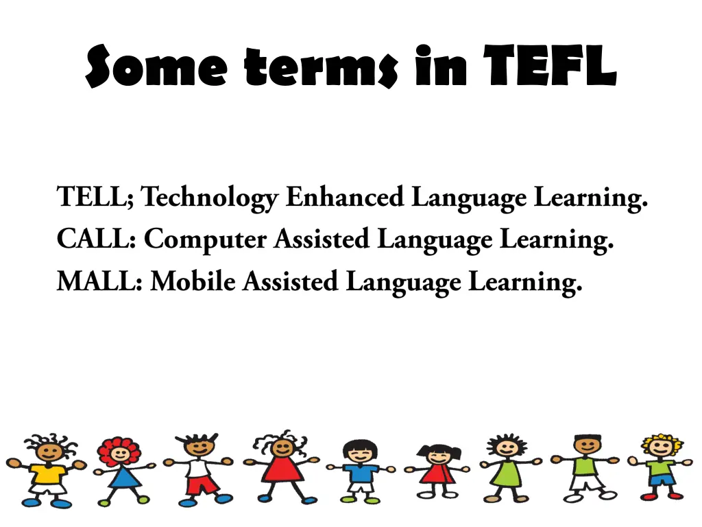 some terms in tefl