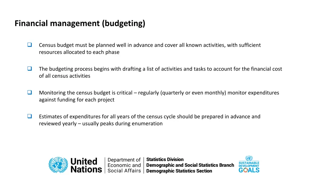 financial management budgeting