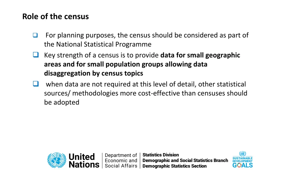 role of the census