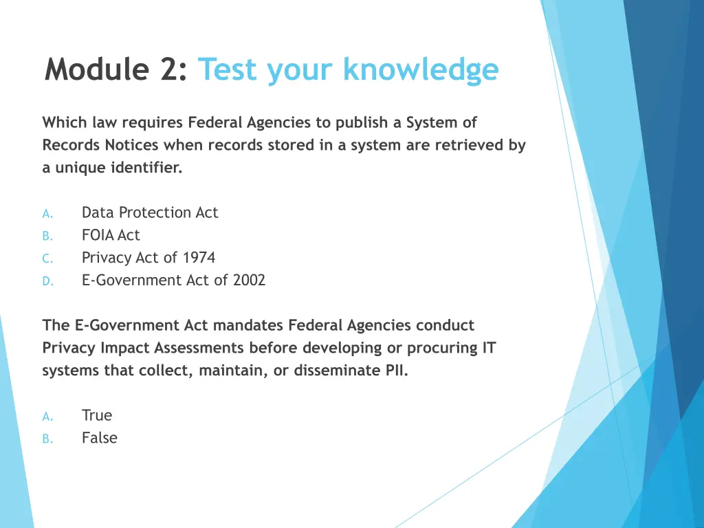 module 2 test your knowledge