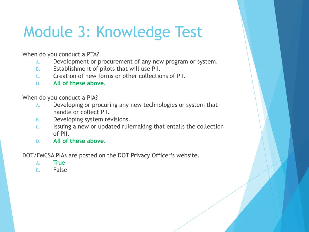 module 3 knowledge test