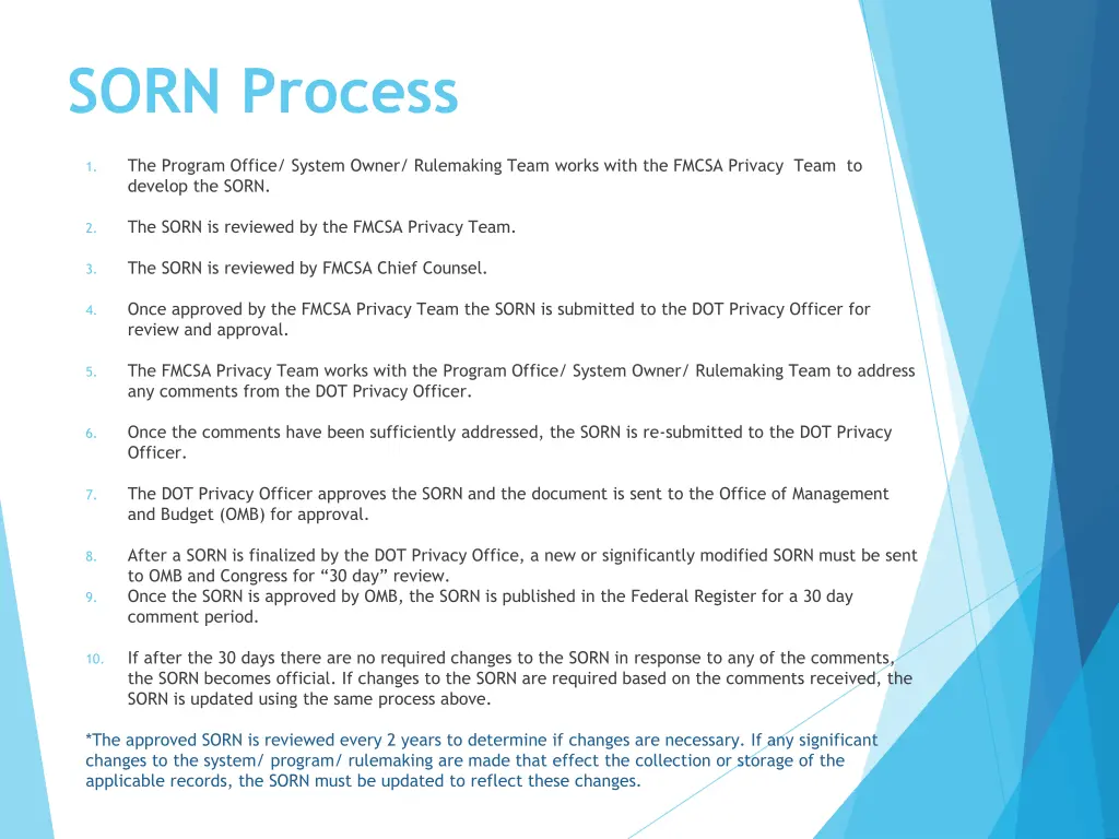 sorn process