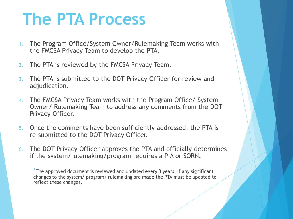 the pta process