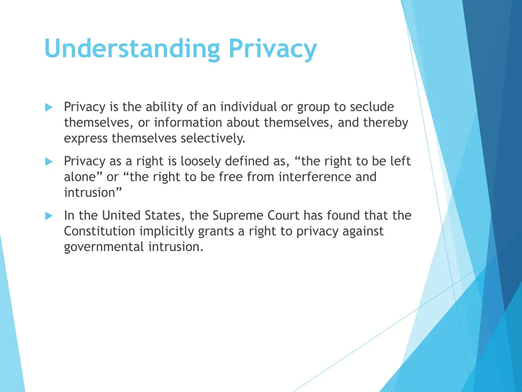 understanding privacy