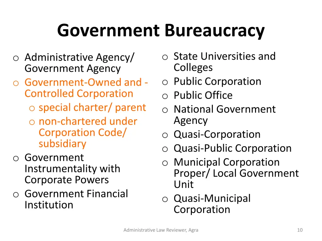 government bureaucracy