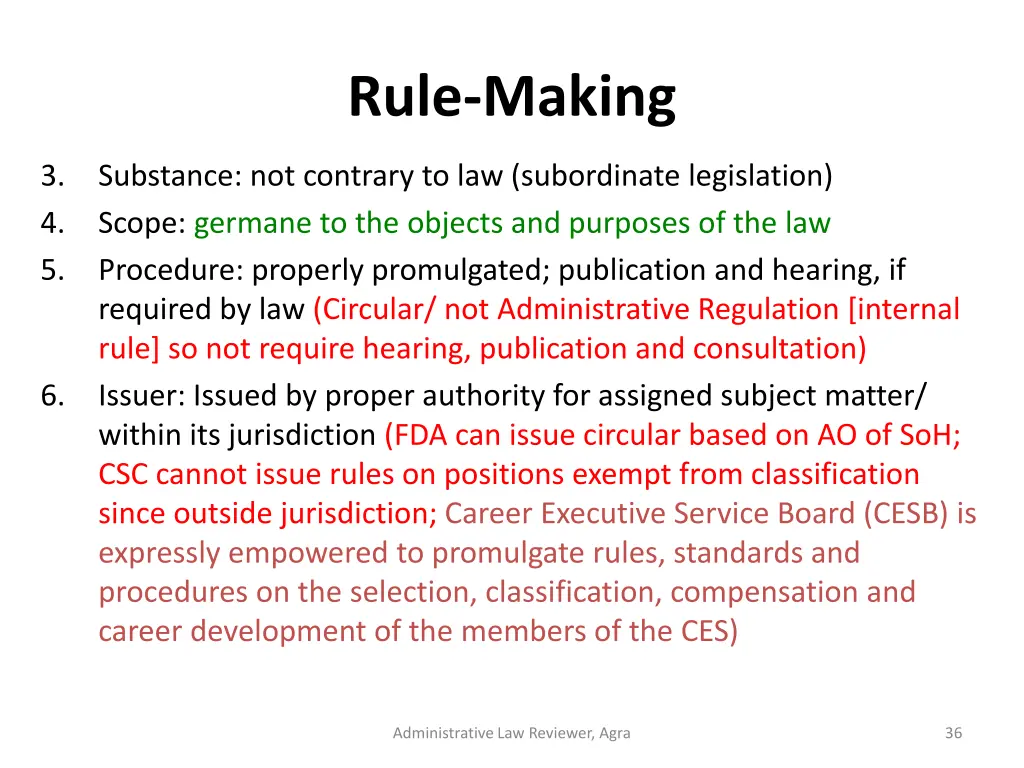 rule making 3