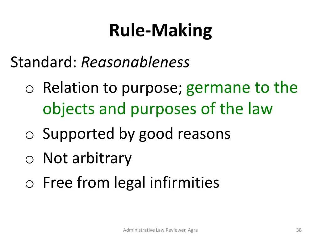 rule making 4