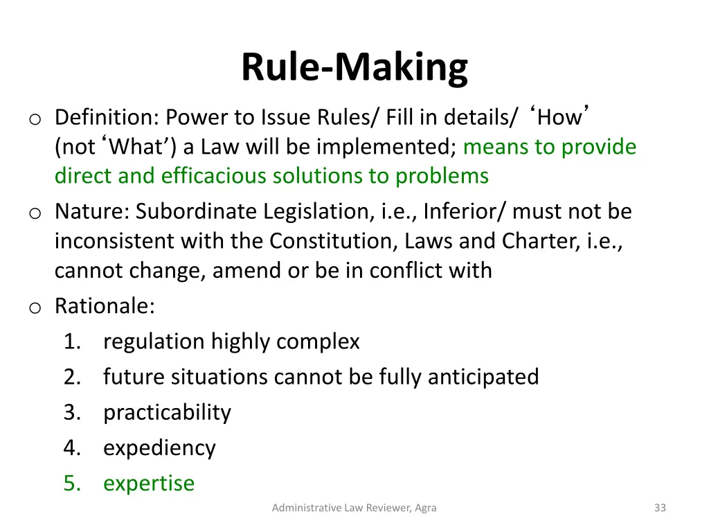 rule making