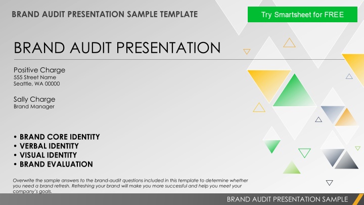 brand audit presentation sample template