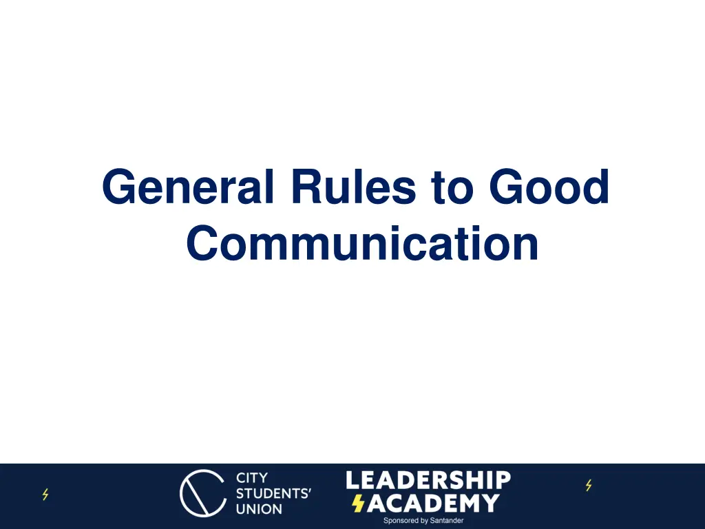 general rules to good communication