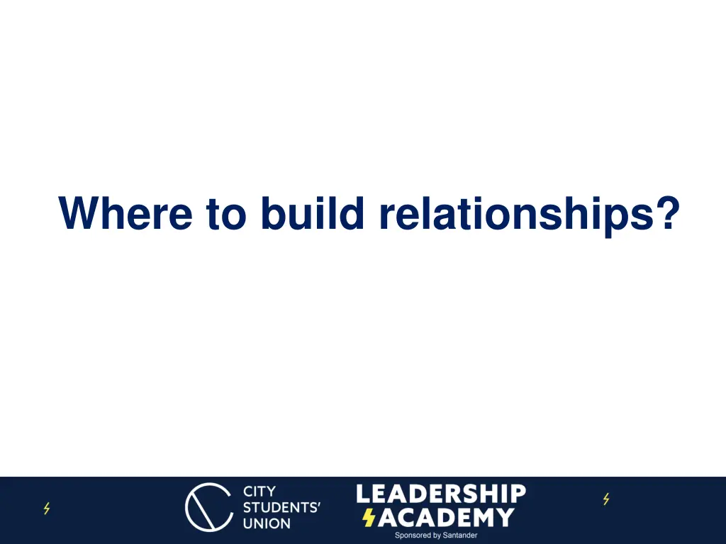 where to build relationships