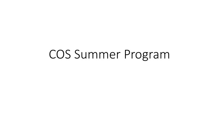 cos summer program