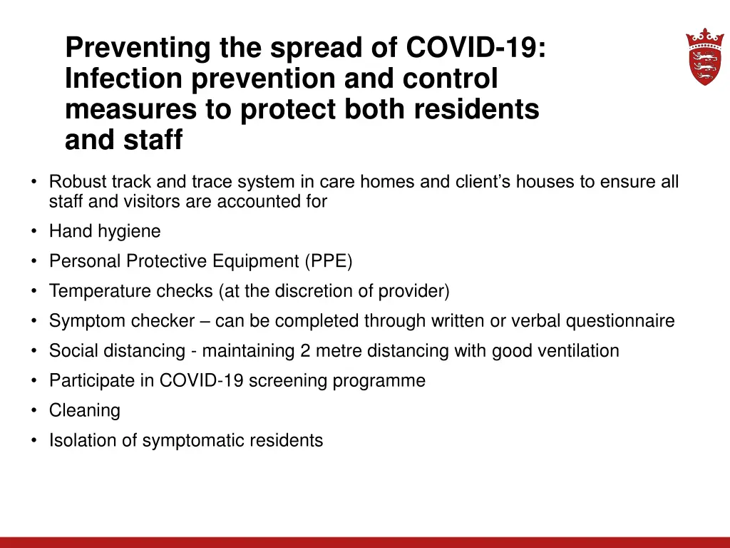 preventing the spread of covid 19 infection