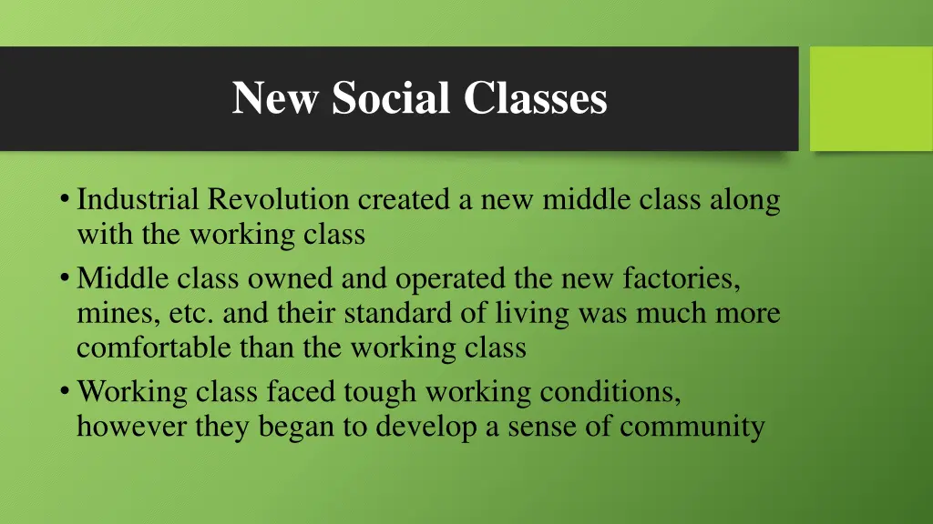 new social classes