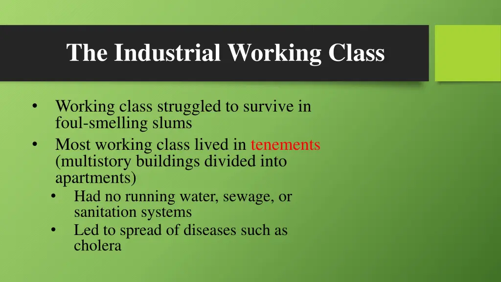 the industrial working class