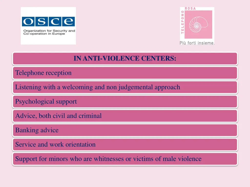 in anti violence centers