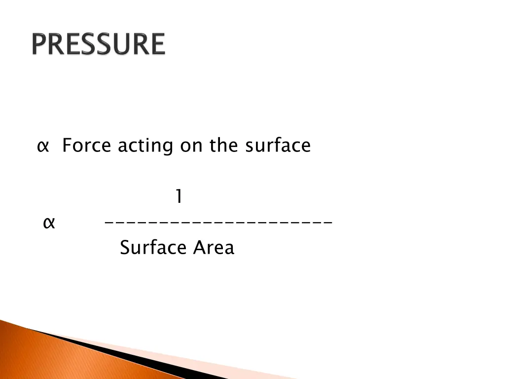 force acting on the surface