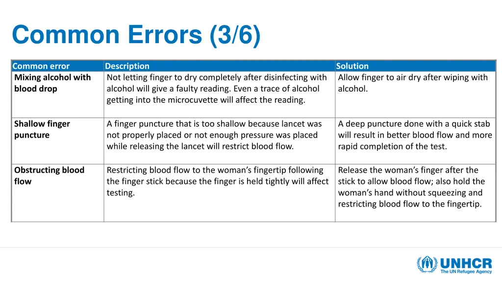 common errors 3 6