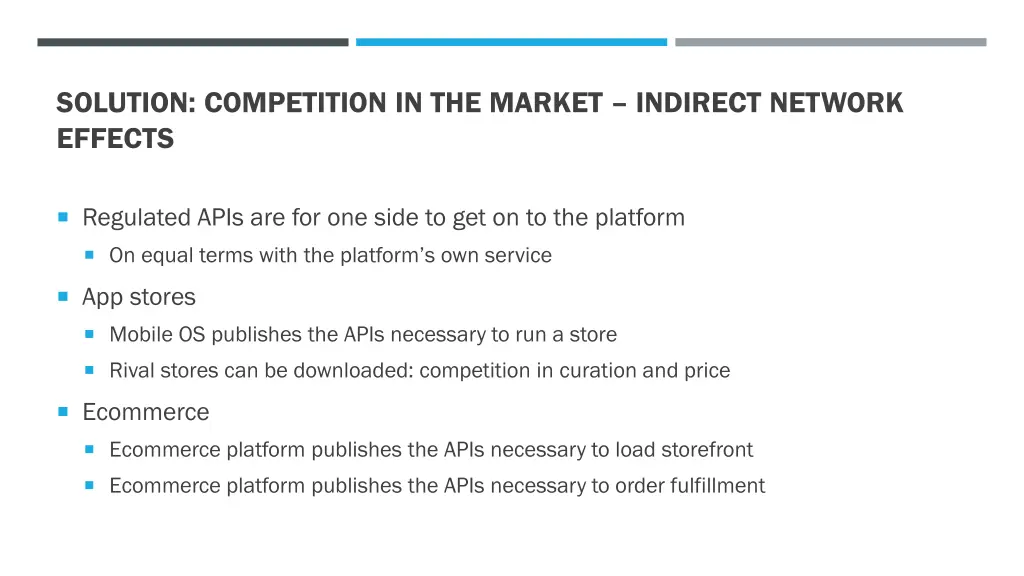 solution competition in the market indirect