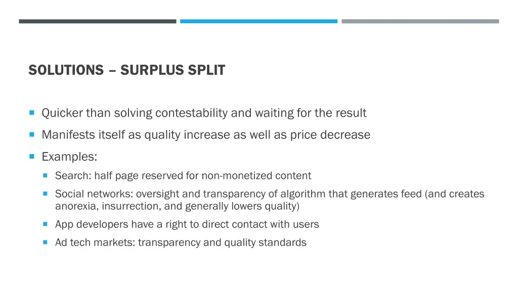 solutions surplus split