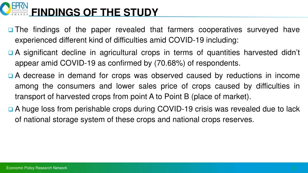 findings of the study