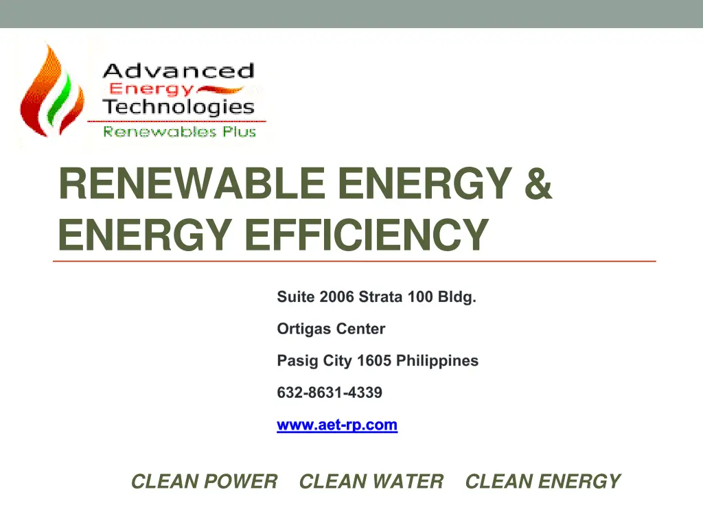 renewable energy energy efficiency