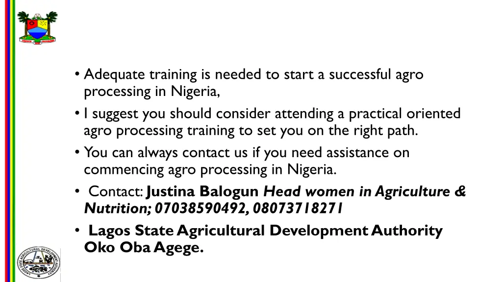 adequate training is needed to start a successful