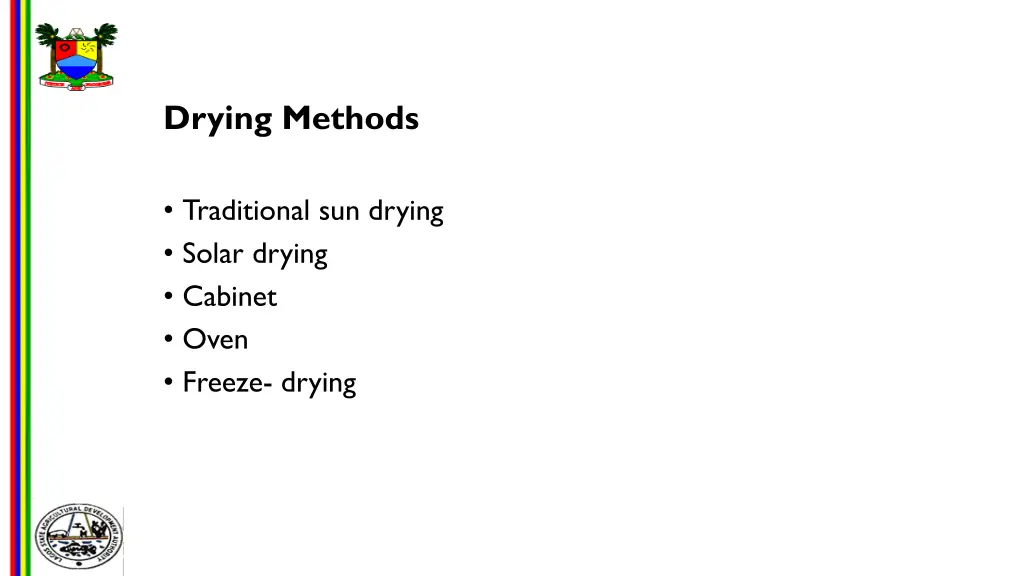 drying methods