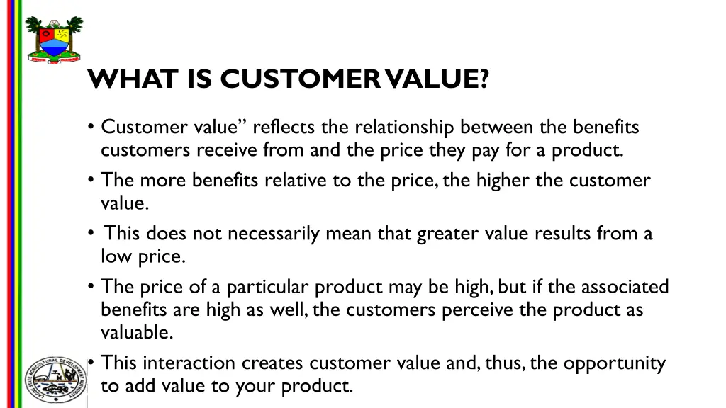 what is customer value