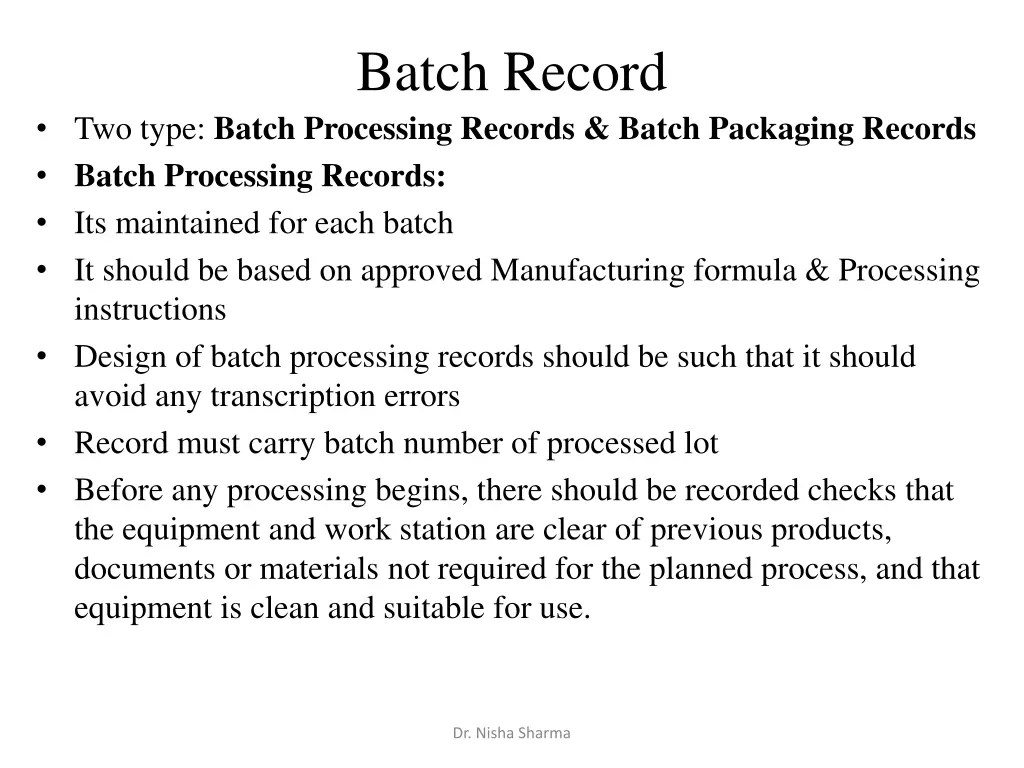 batch record 1