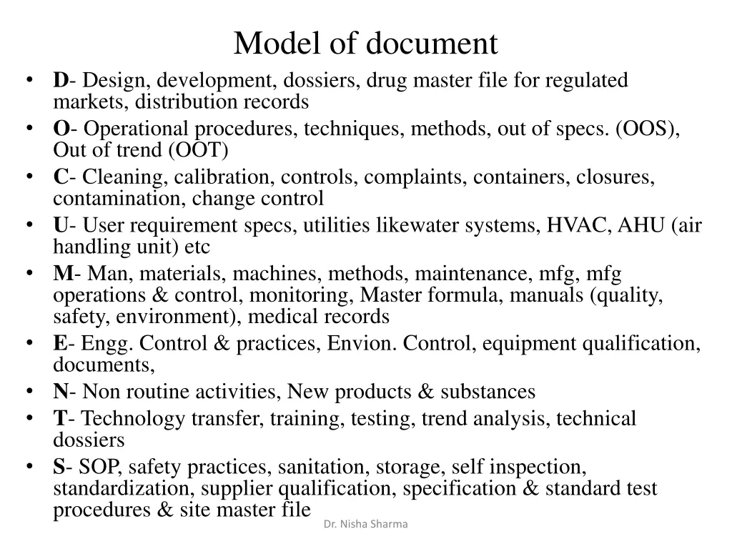 model of document