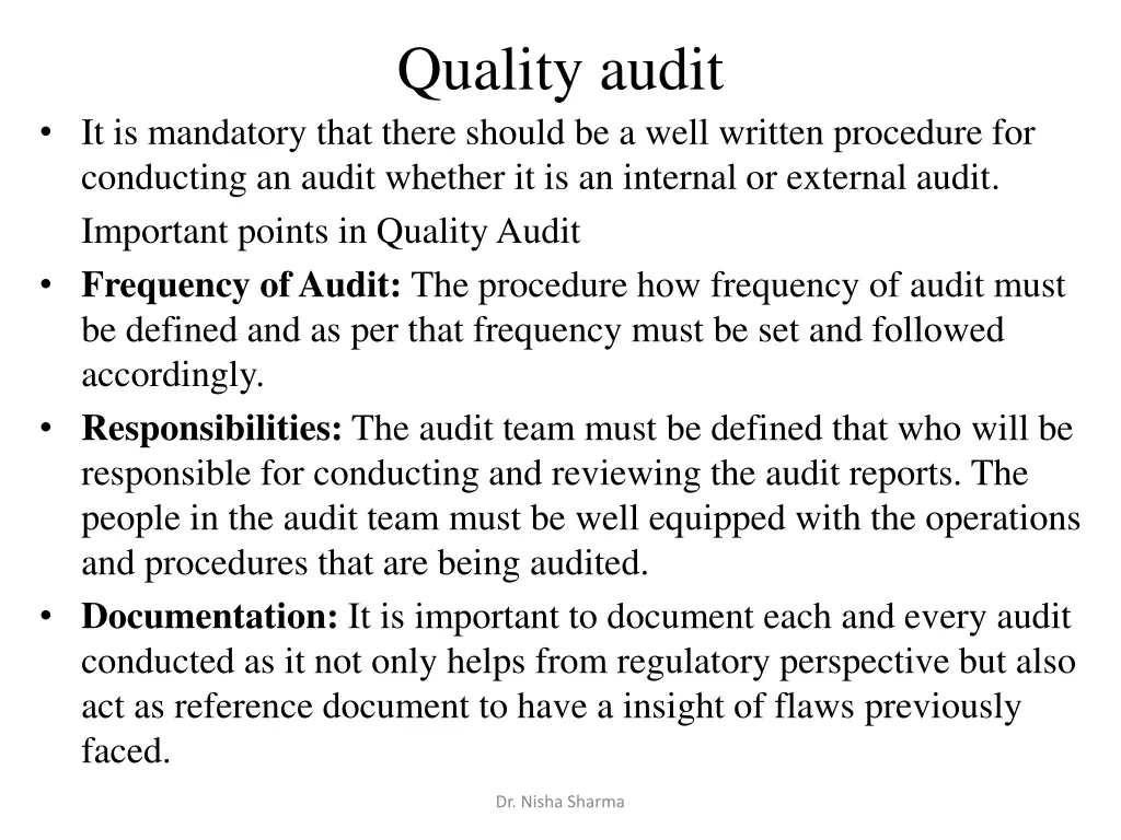 quality audit 2