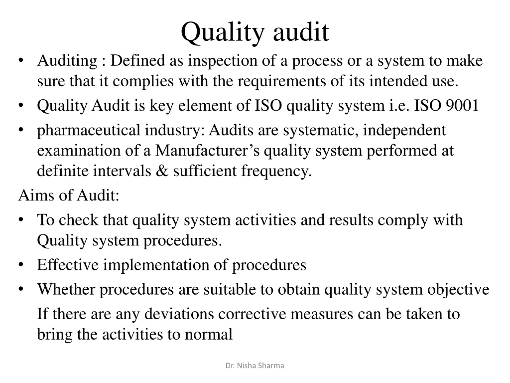 quality audit