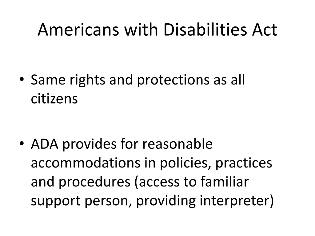 americans with disabilities act