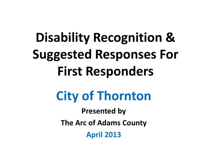 disability recognition suggested responses