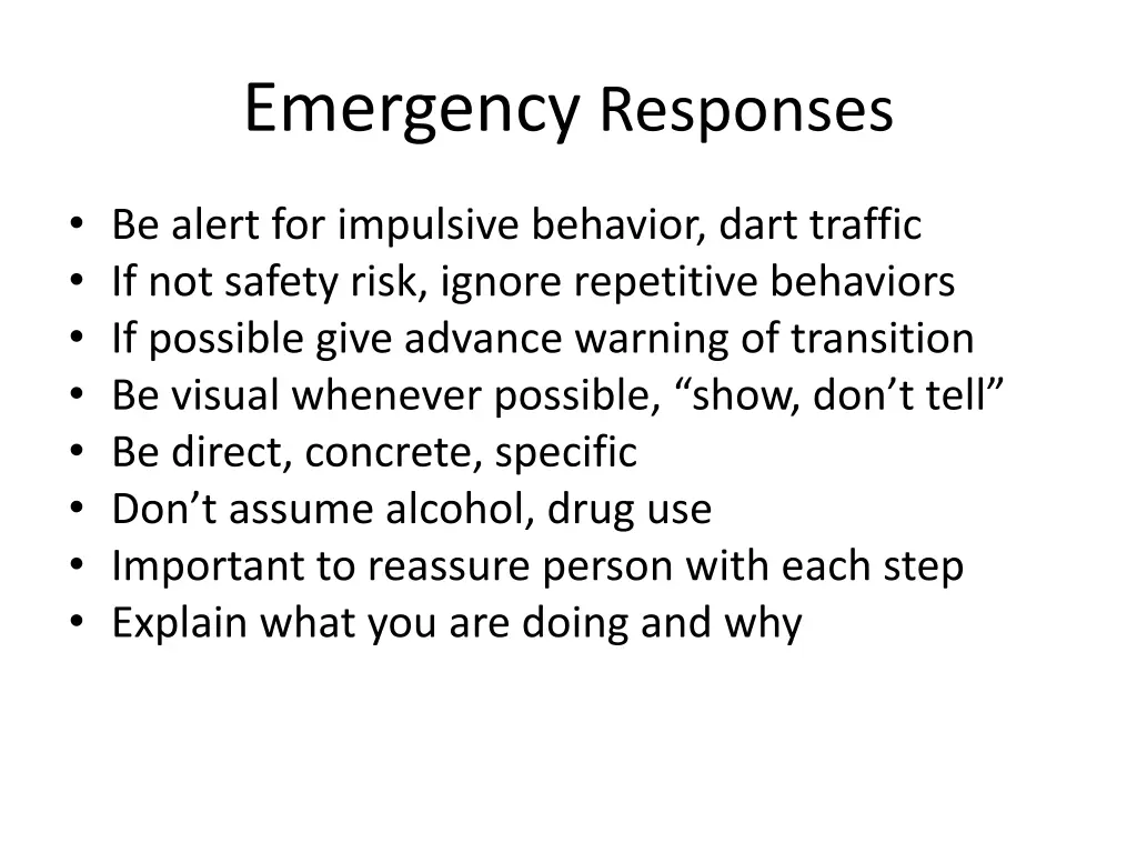 emergency responses 1