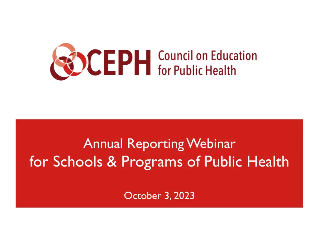 annual reporting webinar for schools programs