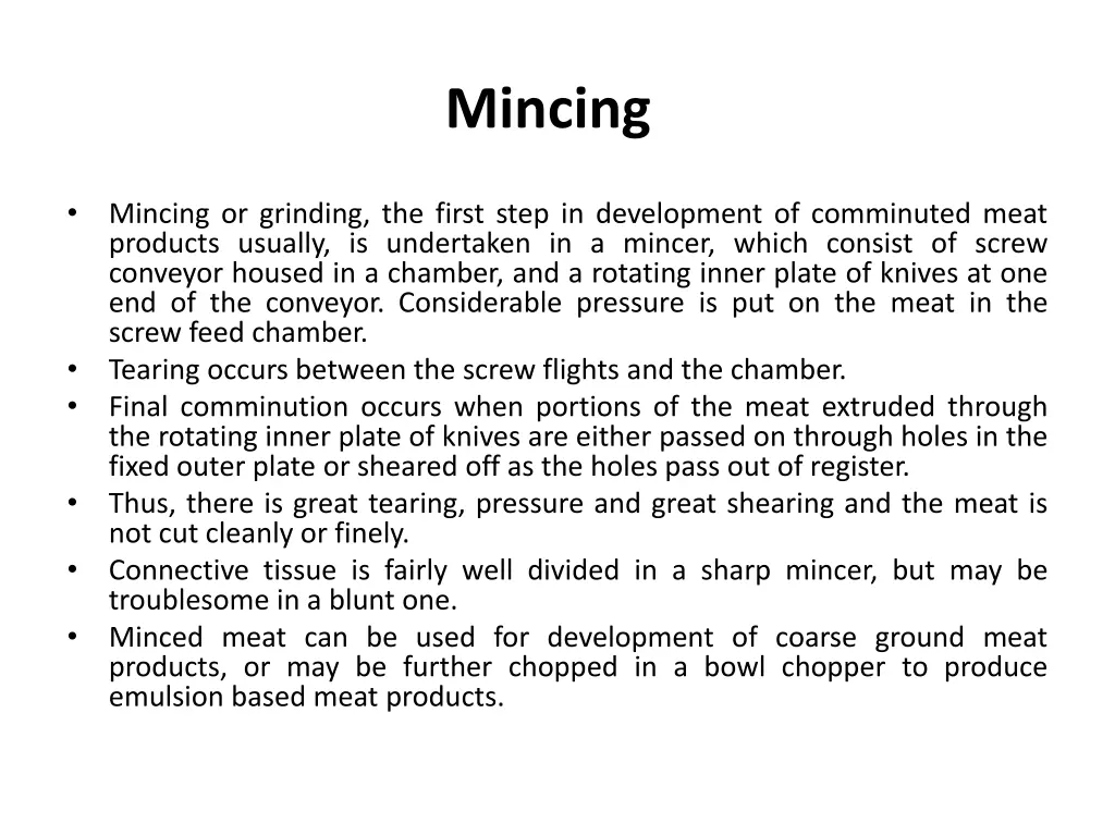 mincing