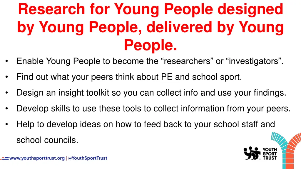 research for young people designed by young