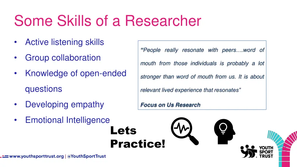 some skills of a researcher