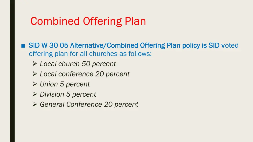 combined offering plan