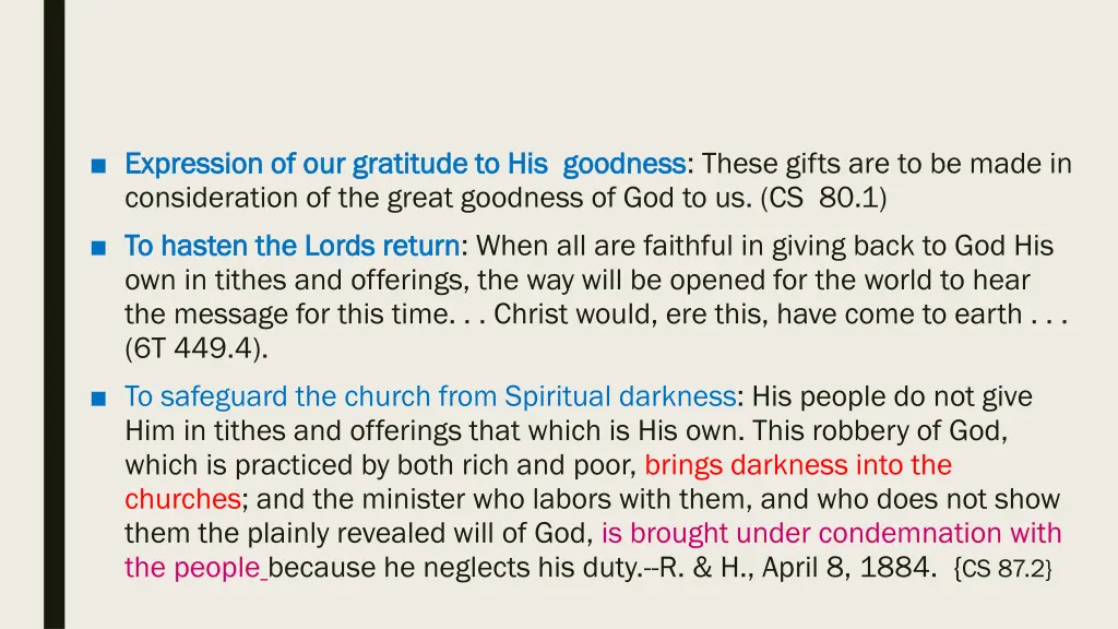 expression of our gratitude to his goodness