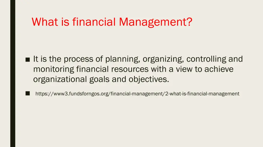 what is financial management